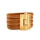 Brazalete Cuero Color Oro  T. Única-214969 2