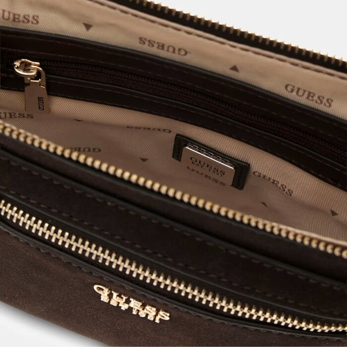 Bolso Bandolera Mini Marsha de Piel Marr&oacute;n Oscuro   4