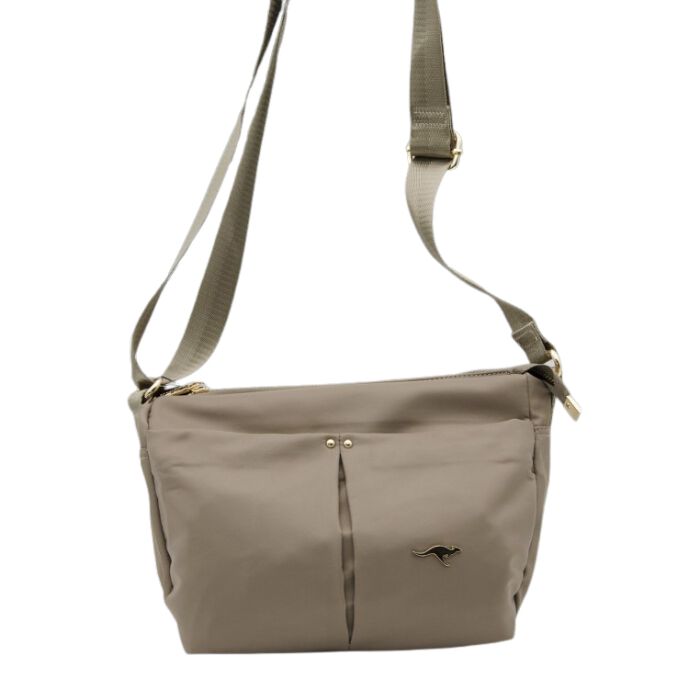 Bolso Bandolera Nylon Beige  