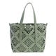 Bolso de Hombro Tote Calado Verde   2