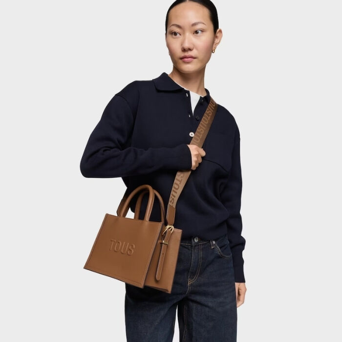 Bolso Shopper Mediano Brenda Camel   3