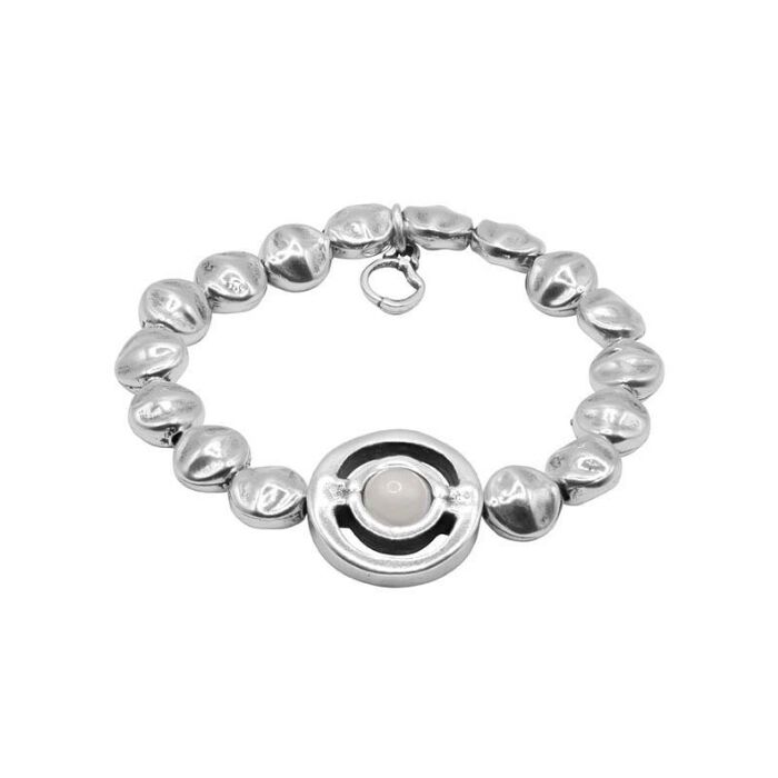 Pulsera Elegance Plata Blanco  