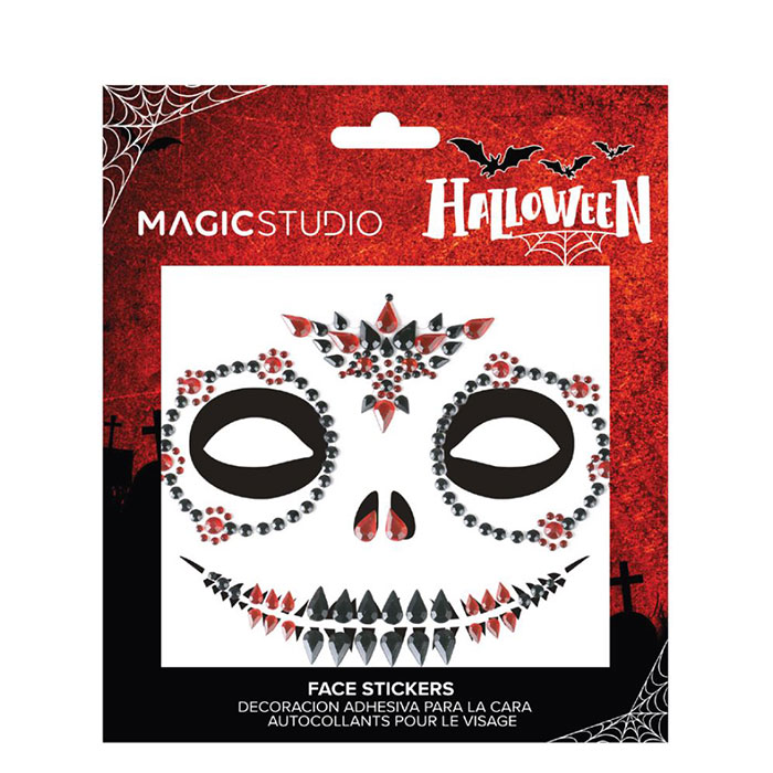 Magic Studio Face Gemas Calavera Roja Halloween | Comprar
