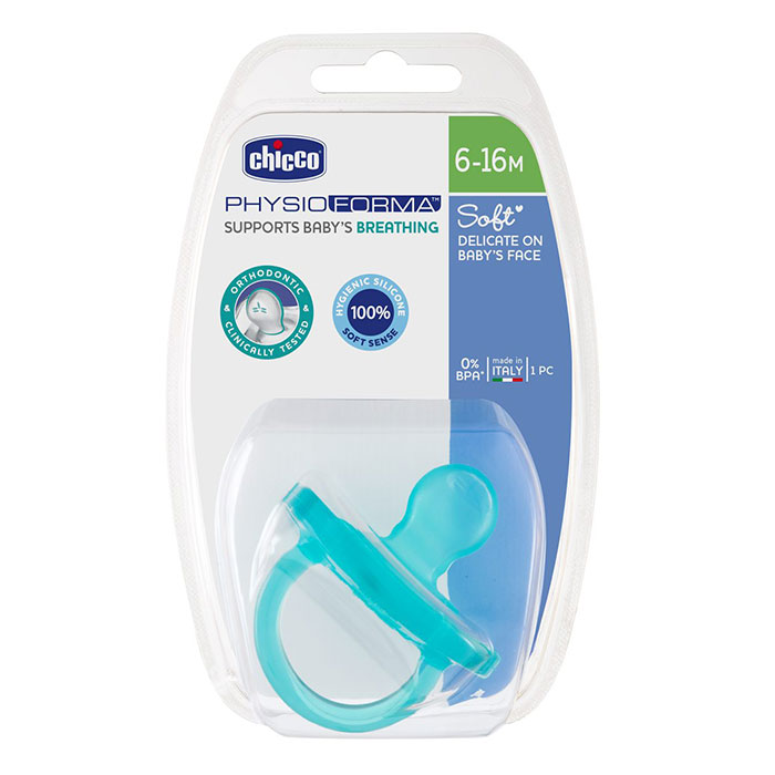 CHICCO Chupete Physio Soft Azul 6-16 Meses