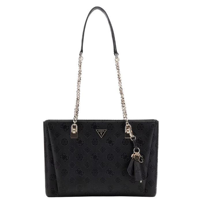 Guess Bolso de Hombro Tisha Logo 4G Peony Negro | Comprar