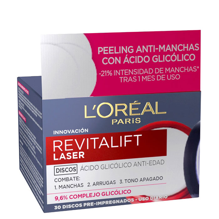 L'Oréal Revitalift Laser Discos Ácido Glicólico Anti-Edad