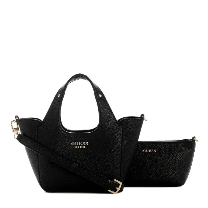 Guess Mini Bolso de Mano Helina Negro | Paco Perfumerías