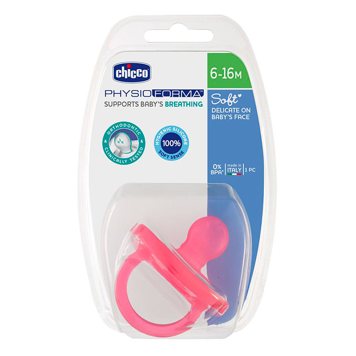 CHICCO Chupete Physio Soft Rosa 6-16 Meses