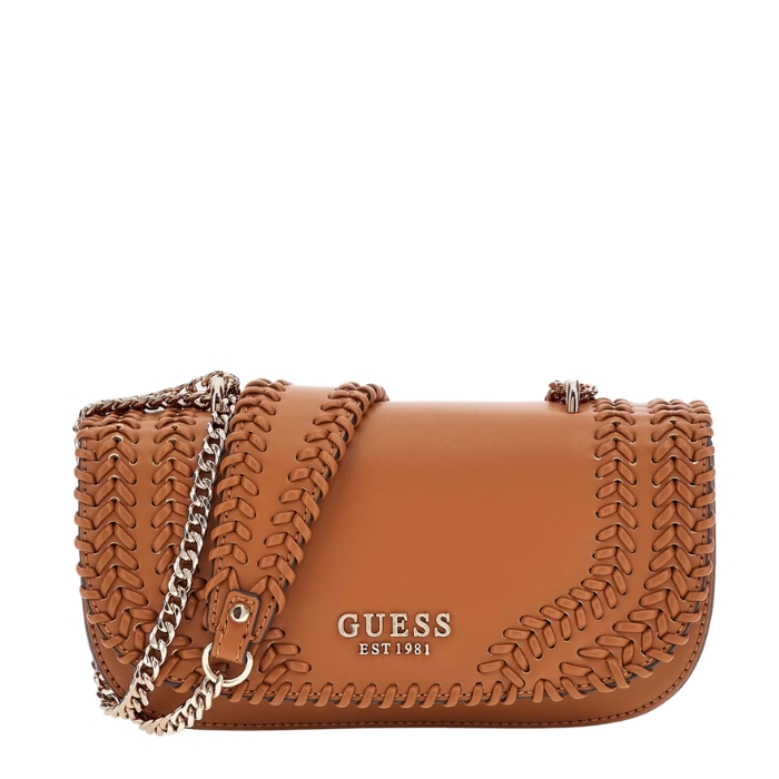 Guess Mini Bolso Bandolera Tatum Marrón | Paco Perfumerías
