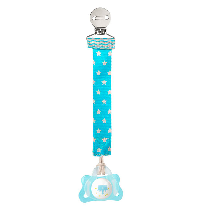 CHICCO Clip Protege Chupetes Fashion Azul 0 Meses+