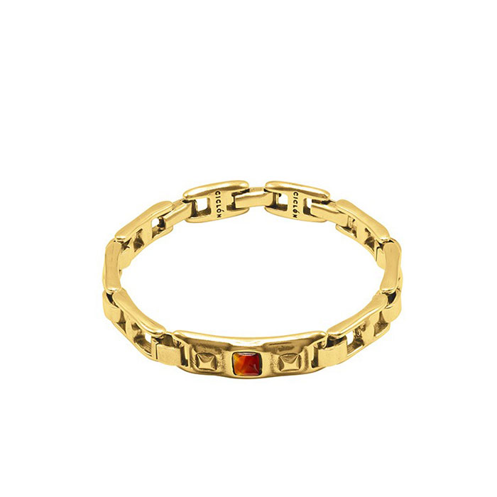 Ciclón Pulsera Mini Metal Rubik Oro | Paco Perfumerías