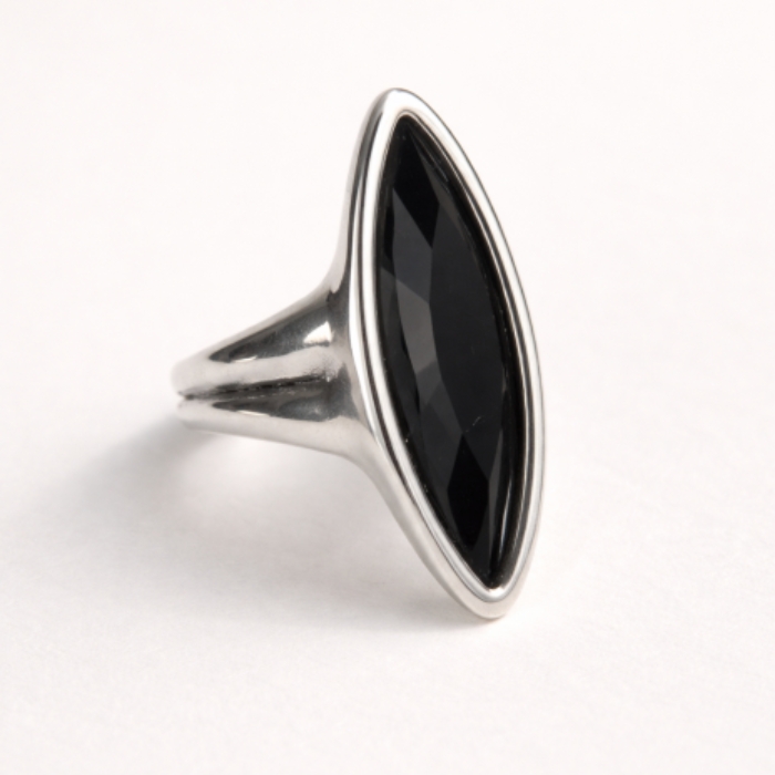 Ciclón Anillo Cala Plata Negro | Paco Perfumerías