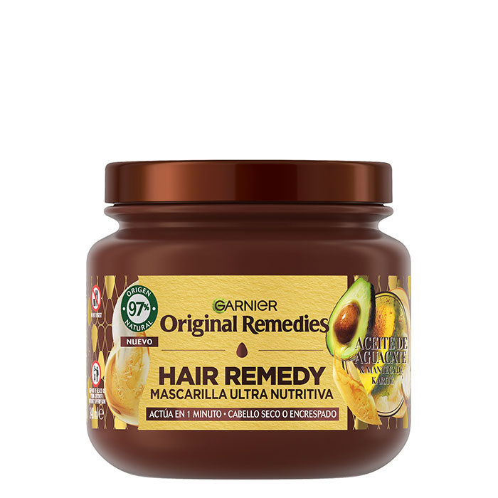 Garnier Original Remedies Shampoo Für Widerspenstiges Haar – Mit Avocadoöl & Sheabutter, 600 Ml, Für Lockiges & Krauses Haar