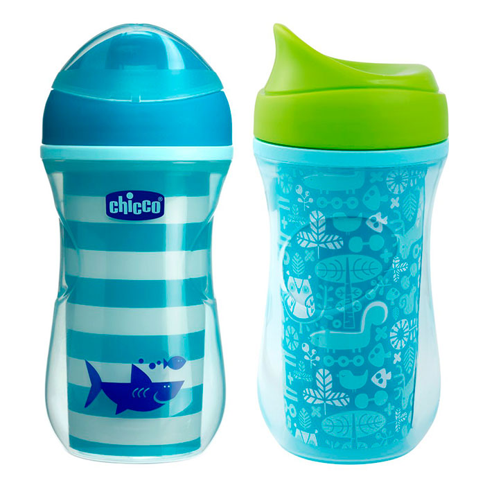 CHICCO Vaso Termo Active Azul-Verde 14 Meses+