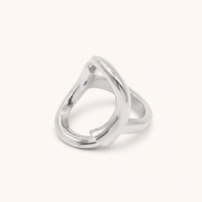 Ciclón Anillo Bucle Plata | Paco Perfumerías