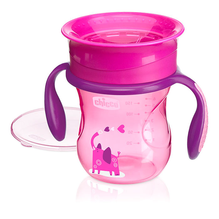 CHICCO Vaso Evolutivo Perfect 360º Mix&Match Rosa 12 Meses+