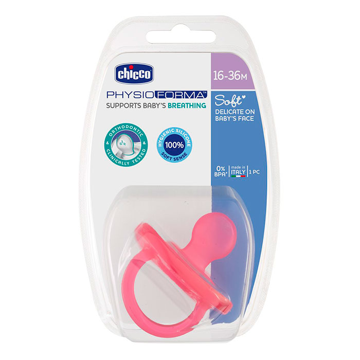 CHICCO Chupete Physio Soft Rosa 16-36 Meses