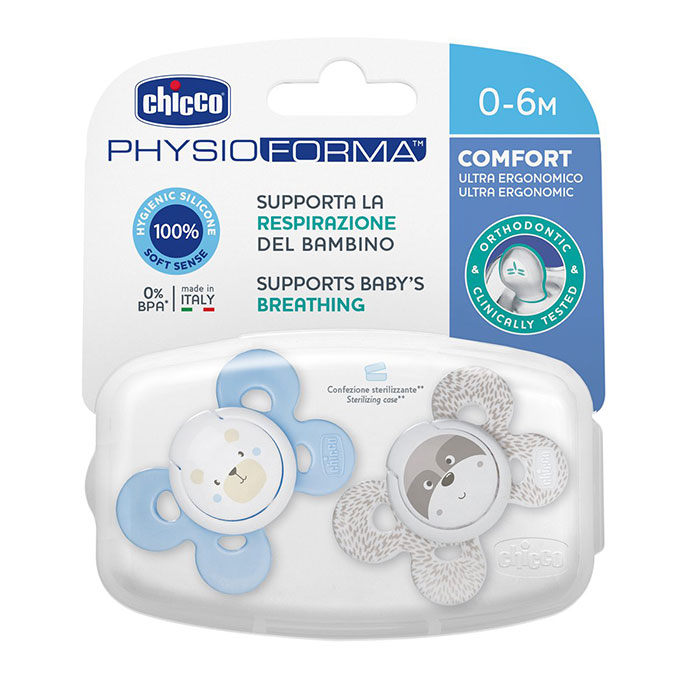 CHICCO Chupete Physio Comfort Silicona Azul 0-6 Meses
