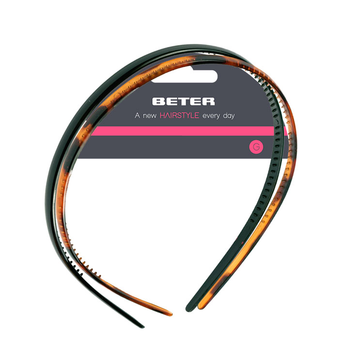BETER Set Diademas Concha y Negro Trendy Classics