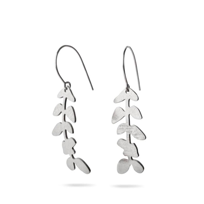 Makadama Pendientes Botasnik Hojas Color Plata | Comprar
