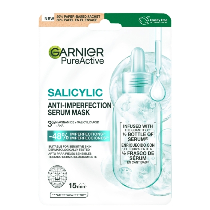 Garnier Pure Active Tissue Mask Salicylic | Paco Perfumerías