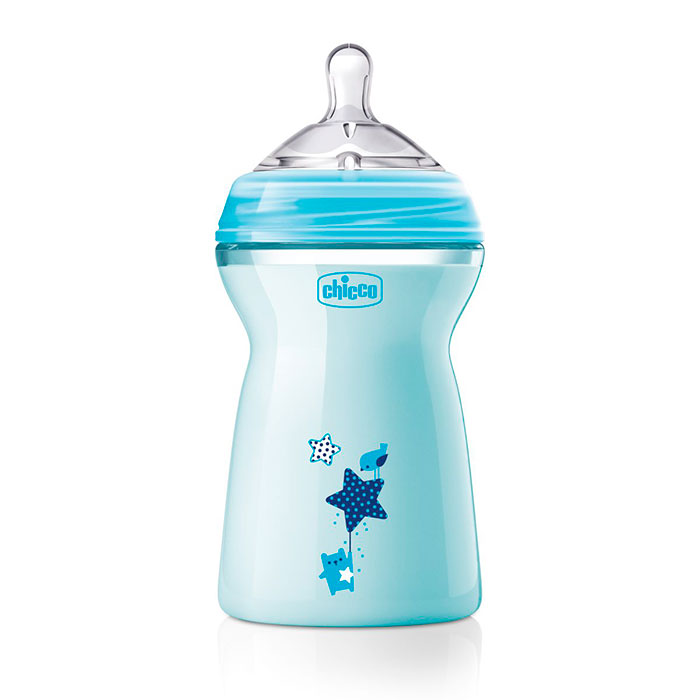 CHICCO Biberón NaturalFeeling Azul 6 Meses+
