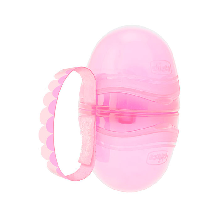 CHICCO Portachupetes Doble Rosa
