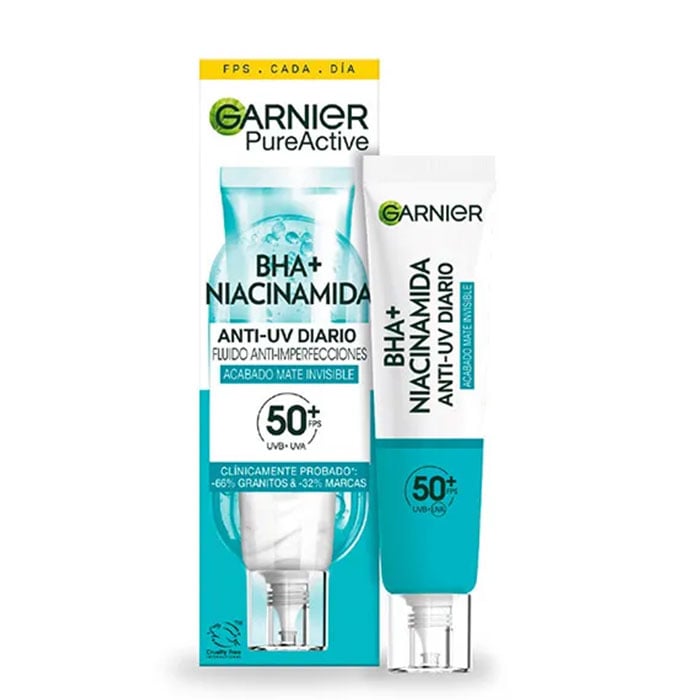 Garnier BHA Niacinamida Fluido Anti-Imperfecciones SPF50+