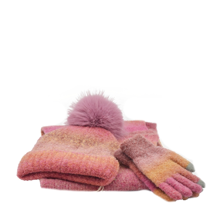 Carabo Conjunto Bufanda, Gorro y Guantes Rosado | Comprar
