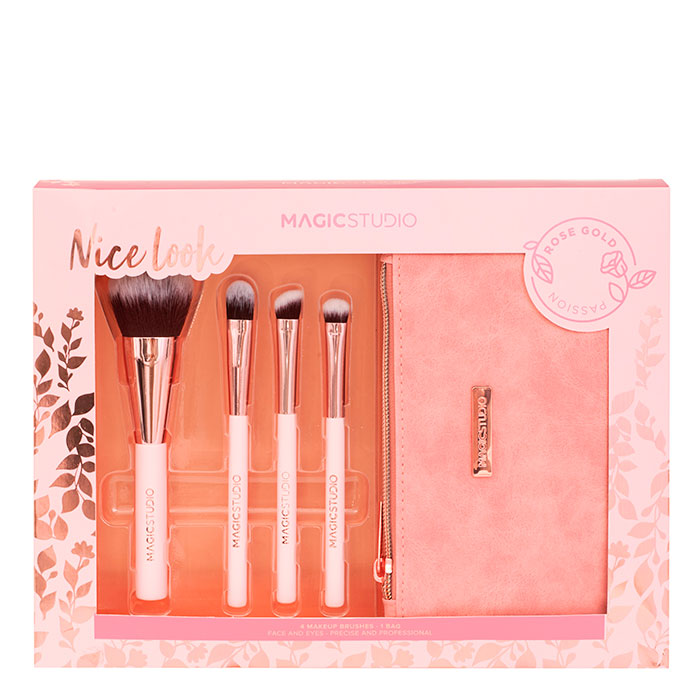 Magic Studio Rose Gold Brushes Set | Paco Perfumerías