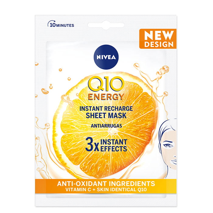NIVEA Q10 Plus C Mascarilla de Tejido Anti-Arrugas + Energizante