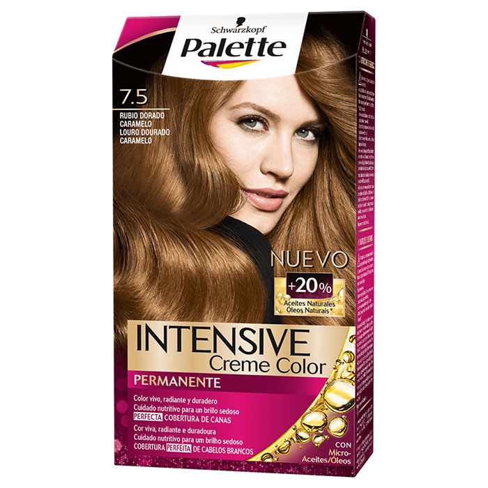 Palette Intense Color Cream Tinte Cabello Nº 7.5 Rubio Dorado Caramelo