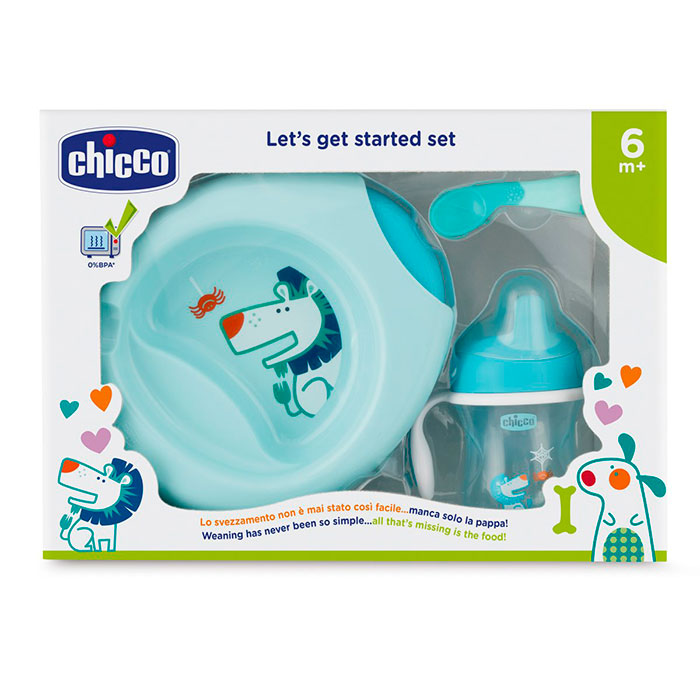 CHICCO Set de Comida Azul 6 Meses+