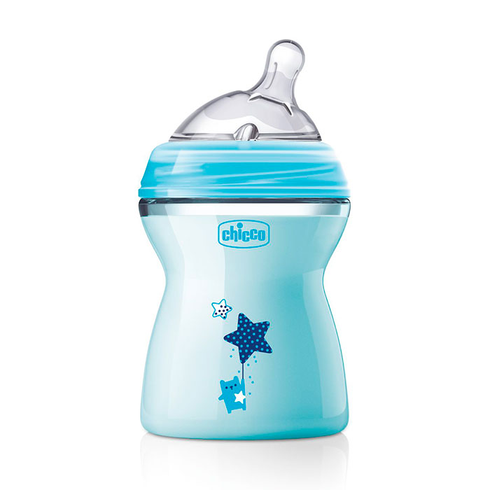 CHICCO Biberón NaturalFeeling Azul 2 Meses+