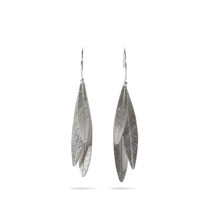 Makadama Pendientes Olea Hoja Color Plata 3 | Comprar
