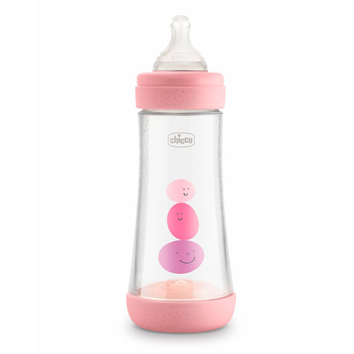 CHICCO Biberón Perfect 5 Rosa 4 Meses+