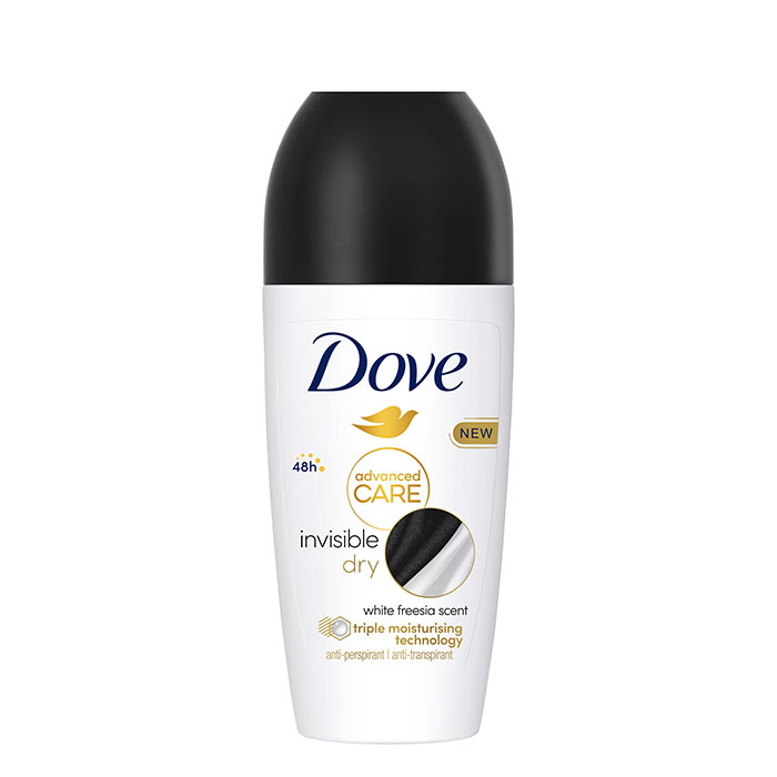 Desodorante Roll-On Invisible Dry Advanced Care Dove 50Ml
