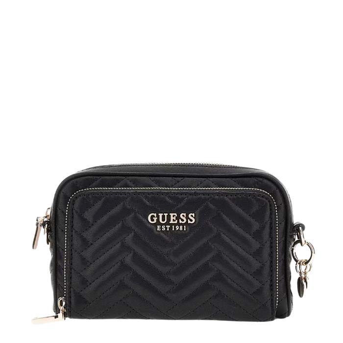 Guess Mini Bandolera Anning Pespunteada Black | Comprar