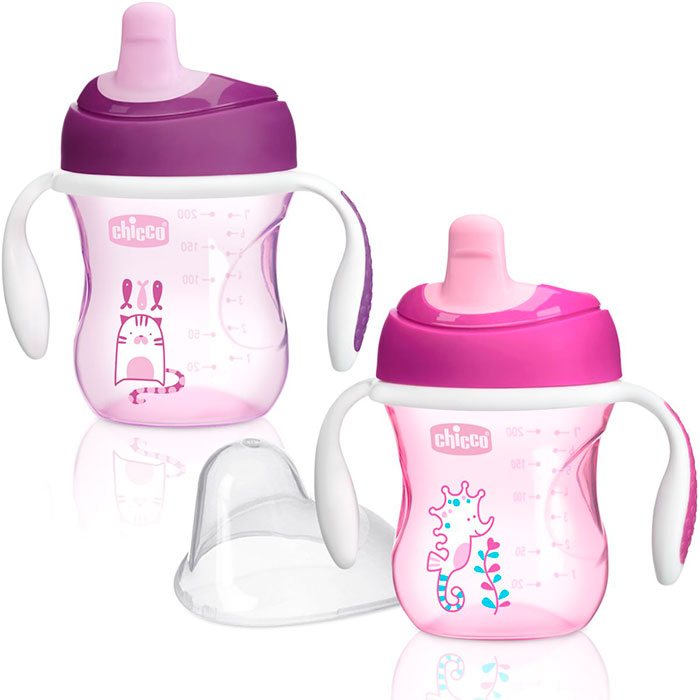 CHICCO Vaso de Entrenamiento Mix&Match Rosa-Morado 6 Meses+