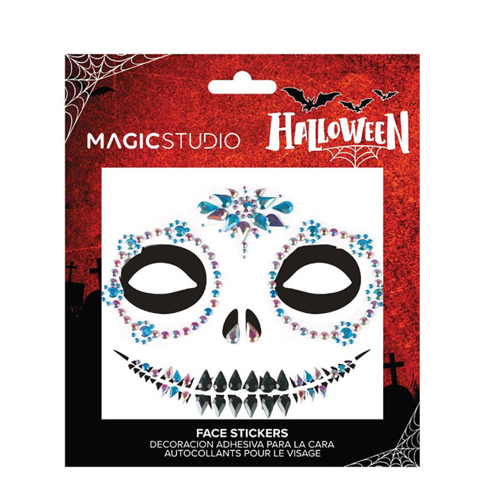 Magic Studio Face Gemas Calavera Azul Halloween | Comprar