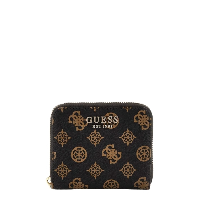 Guess Cartera Laurel SLG Small Zip Marrón | Comprar