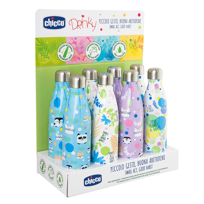Chicco Botella de Acero Inoxidable