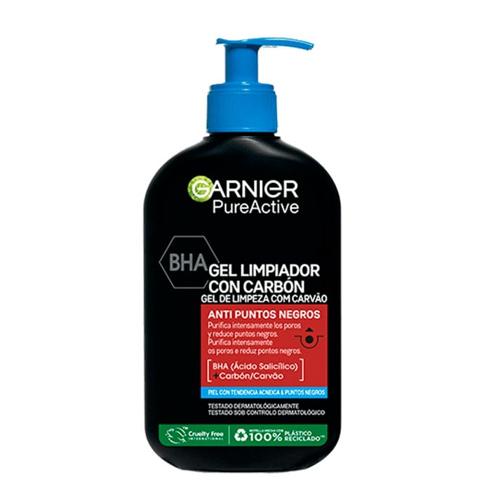 Garnier Pure Active Gel Limpiador con Carbón