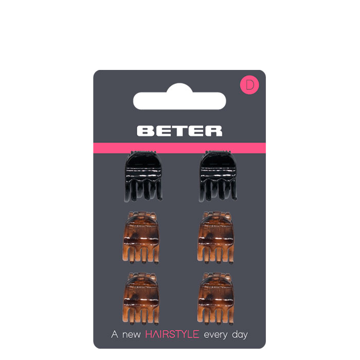 BETER Mini Grapas Concha y Negro Trendy Classics