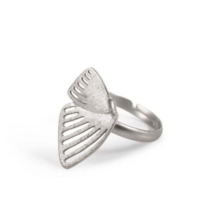 Anillo Alas Mariposa Color Plata | Paco Perfumerías