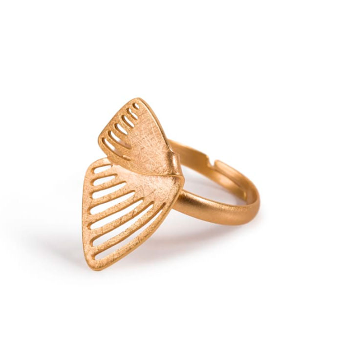 Anillo Alas Mariposa Color Oro | Paco Perfumerías