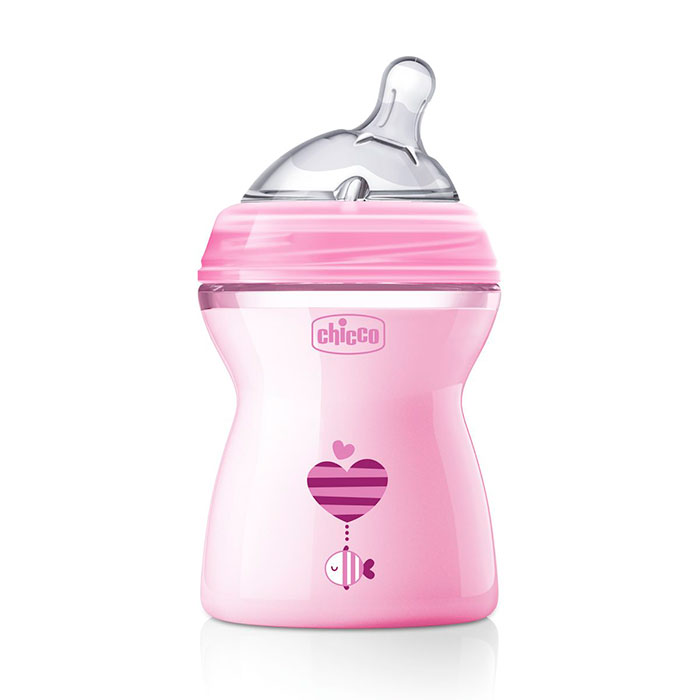 CHICCO Biberón NaturalFeeling Rosa 2 Meses+