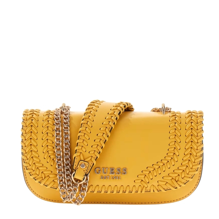 Guess Mini Bolso Bandolera Tatum Amarillo | Paco Perfumerías