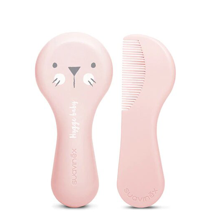 Suavinex Set Cepillo y Peine Rosa