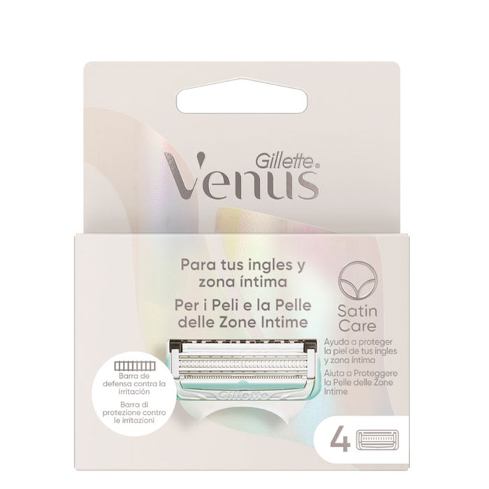 Venus Satin Care Ingles y Zona Íntima Maquinilla Recambios